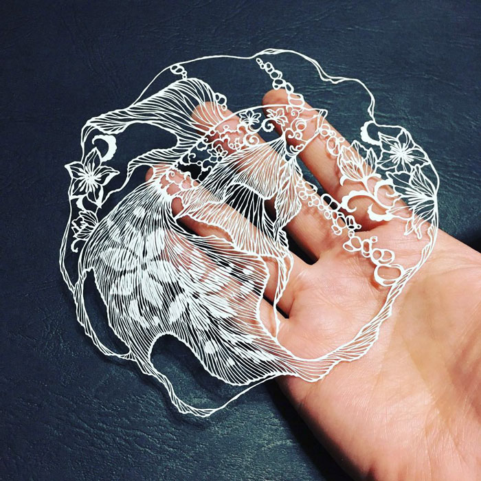 Japanese Artist Hand-Cuts Octopus From A Single Sheet Of Paper, And It’s Even More Impressive From Up Close