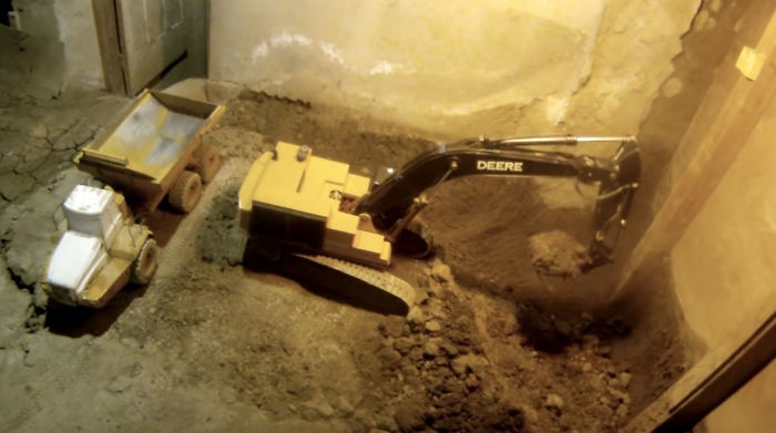 Guy Documents 14 Years Of Excavating His Basement With RC Toys, Has Over 6.3M Views
