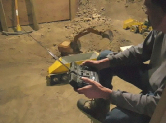 Guy Documents 14 Years Of Excavating His Basement With RC Toys, Has Over 6.3M Views