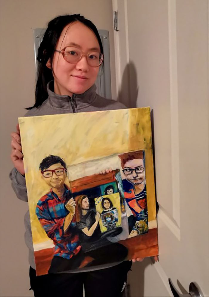 People Start A Chain Drawing After This Woman Thought No One Would Like Her Painting Bored Panda