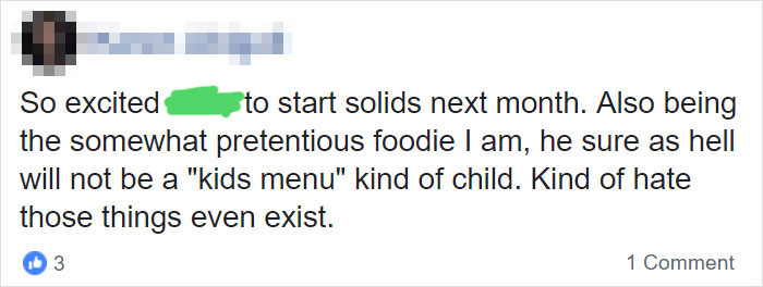 "Pretentious Foodie" New Mom Doesn't Understand Why Kid's Menus Exist, So Parents Hilariously Explain It To Her