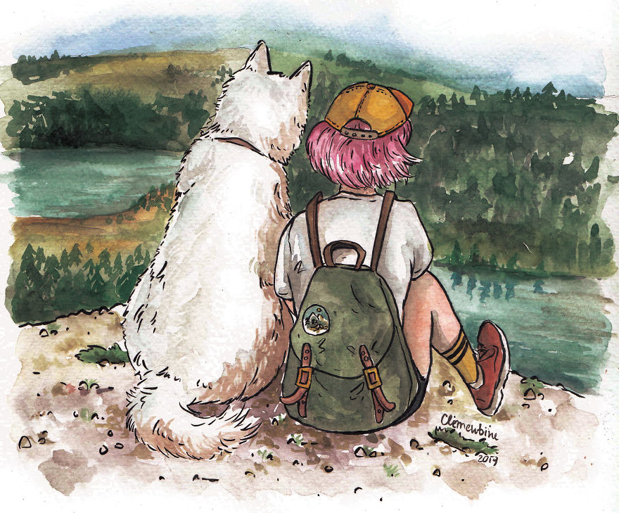 I've Been Illustrating Cute Daily Moments In Watercolour And Ink