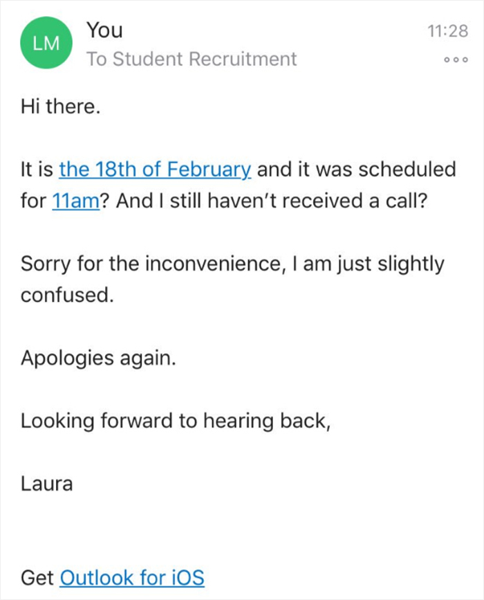 After Accidentally Showing Up For A Microsoft Job Interview A Month Early, This Student Shares Her Emails