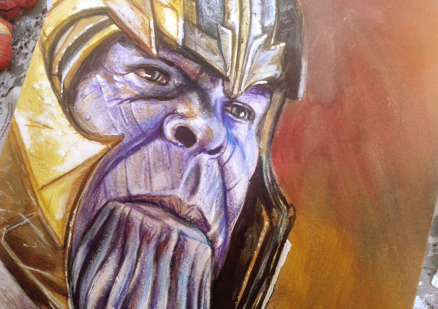 I Spent Over 10 Hours On This Thanos Drawing