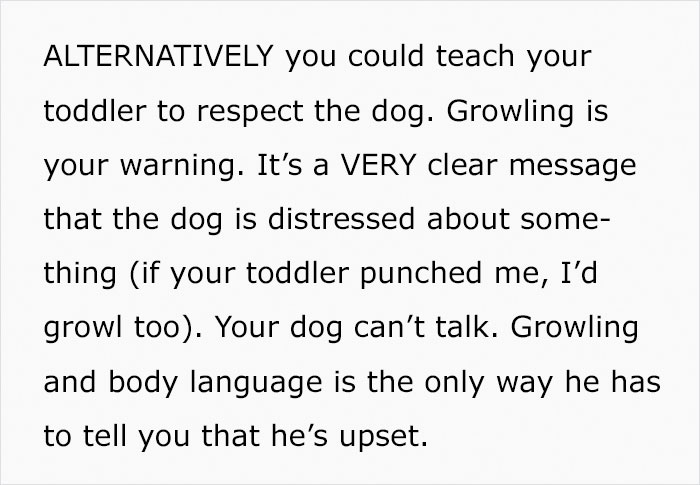People Give Some Interesting Advice To Mom Wondering How To Get Dog To Stop Growling When Her Toddler Hits Him