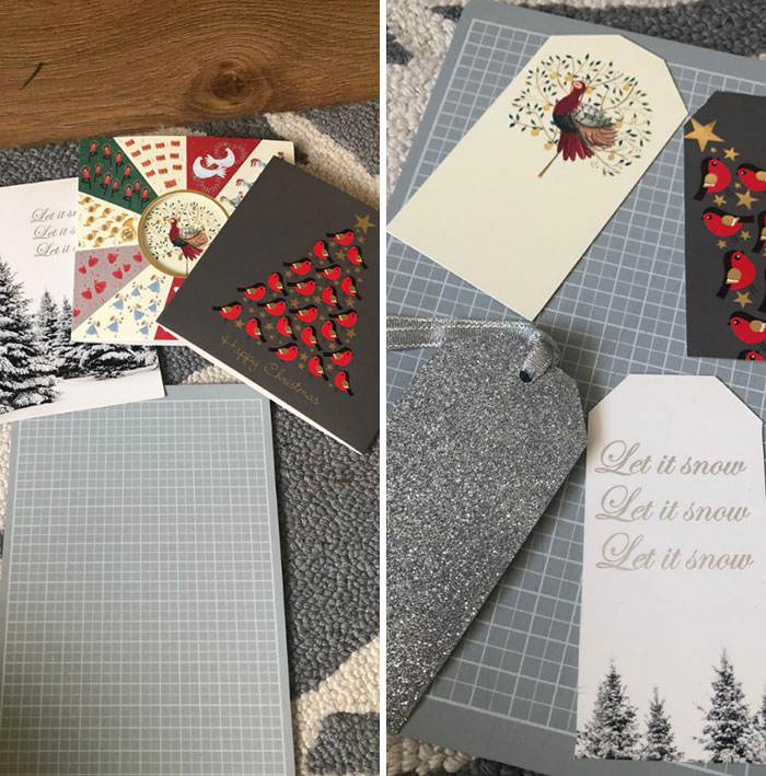Turning Christmas Cards Into Tags For Next Year
