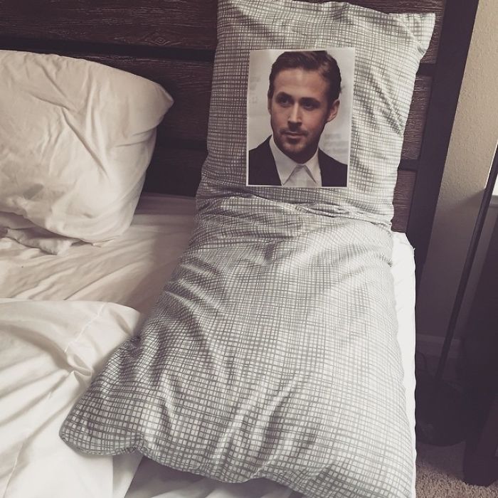 Walked In To Find That My Body Pillow Now Has A Face. Makes Sense Since We've Been Calling It Ryan Gosling For Months Now