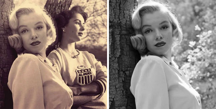 A Photo Of Marilyn Monroe And Elizabeth Taylor