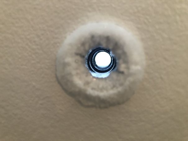 My Parents Sent Me This Pic Of Our Peephole (From The Indoor Side)