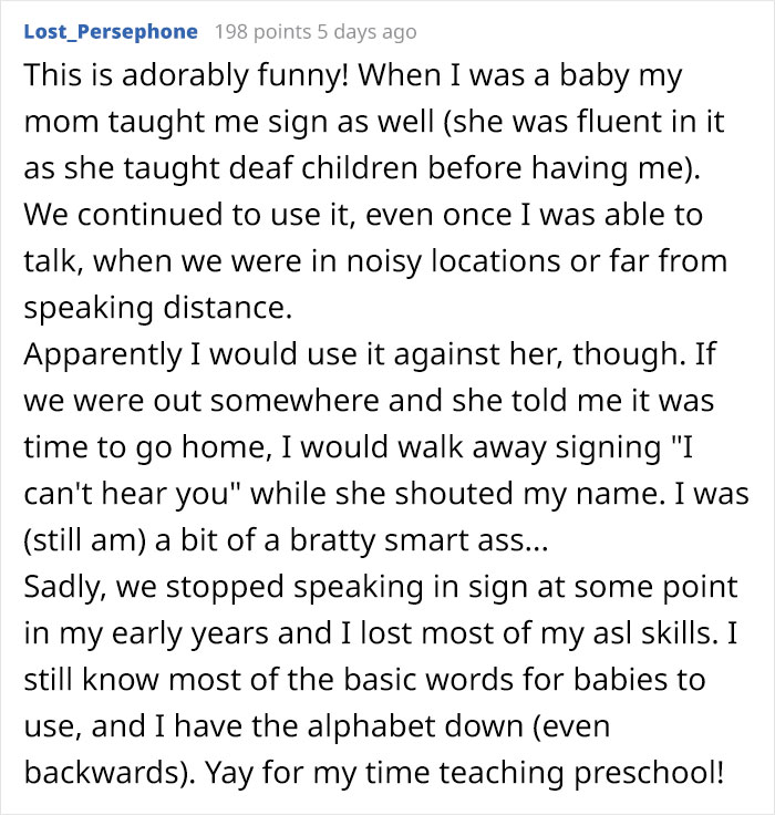 'She’s Calling You ‘Dumb’ And Telling You She Wants To Drink Alcohol': Mom Hilariously Fails At Teaching Her Baby Sign Language