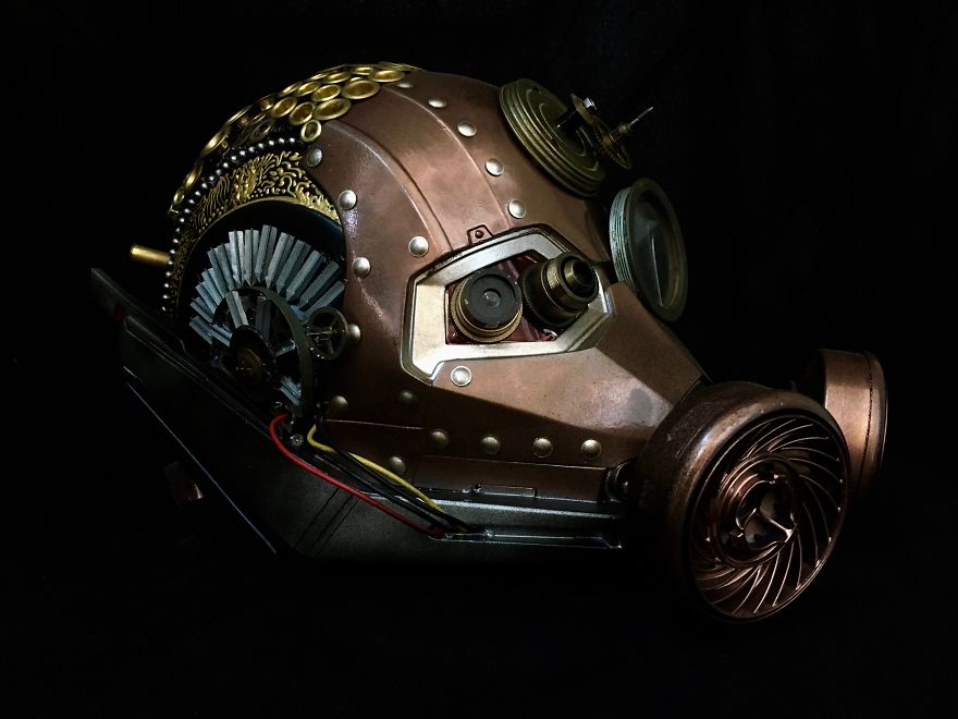 My Husband Creates Amazing Steampunk Sculptures Of Pop Culture Characters From Recycled Materials