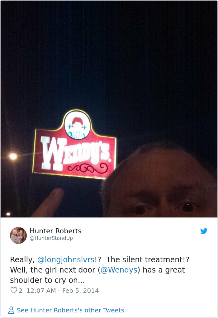 People Love This Hilarious Lover's Quarrel Between A Stand-Up Comedian And A Fast Food Chain