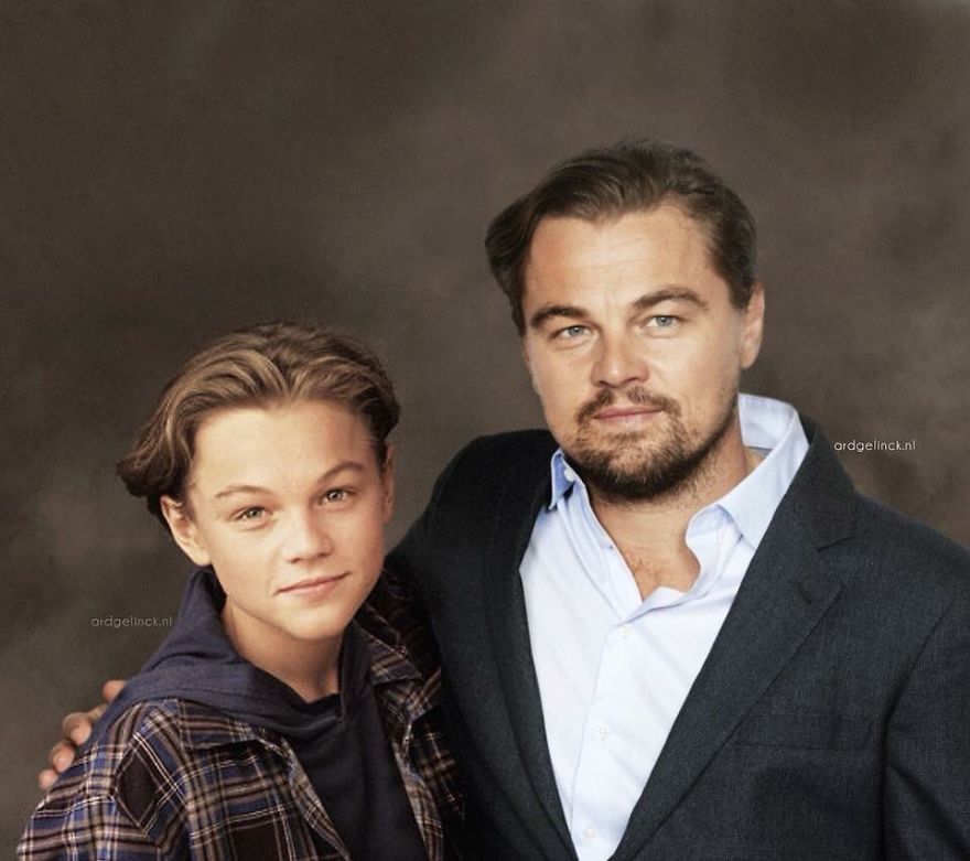 Artist Brings Famous Side By Side With His Self When He Is Younger And The Result Is Impressive Artist Brings Famous Side By Side With His Self When He Is Younger And The Result Is Impressive