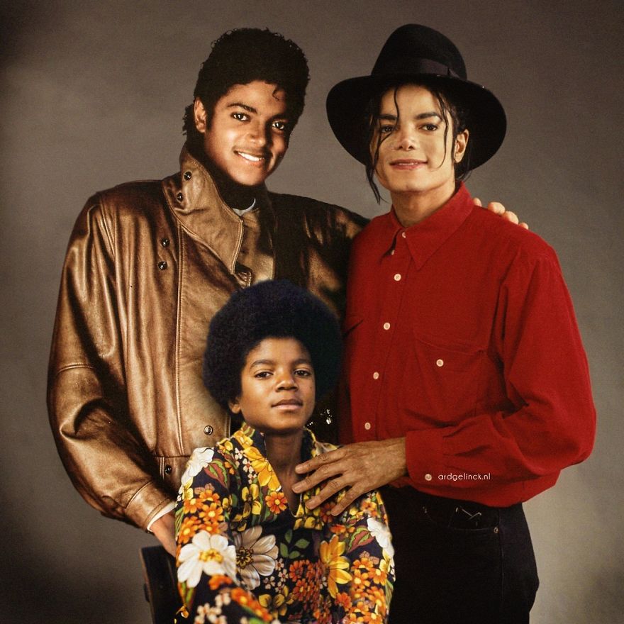 Artist Brings Famous Side By Side With His Self When He Is Younger And The Result Is Impressive Artist Brings Famous Side By Side With His Self When He Is Younger And The Result Is Impressive