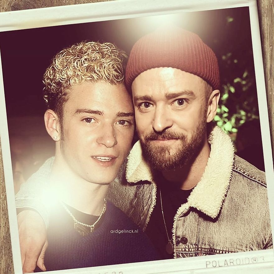 Artist Brings Famous Side By Side With His Self When He Is Younger And The Result Is Impressive Artist Brings Famous Side By Side With His Self When He Is Younger And The Result Is Impressive