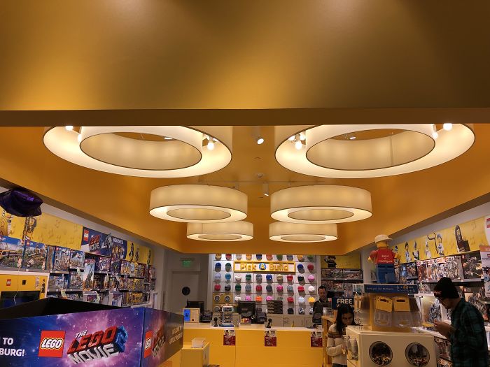 The Ceiling Of LEGO Stores Looks Like The Bottom Of A 3x4 LEGO Brick