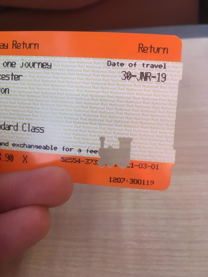 My Train Conductor Stamped My Ticket With A Little Train