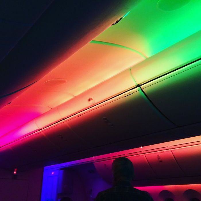 The Lights On The Plane From My Trip Back From Australia
