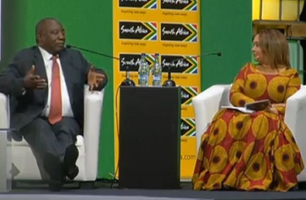This Lady's Dress While Interviewing South Africa's President