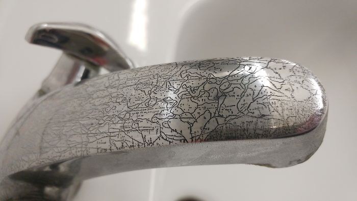 The Corrosion On This Water Tap Looks Like A Map