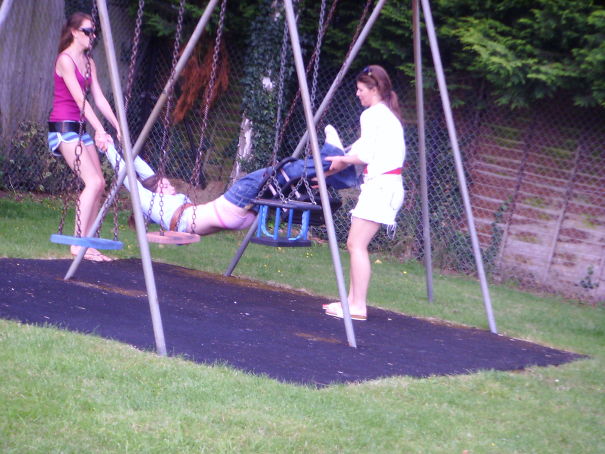 Mel Got Stuck In A Swing