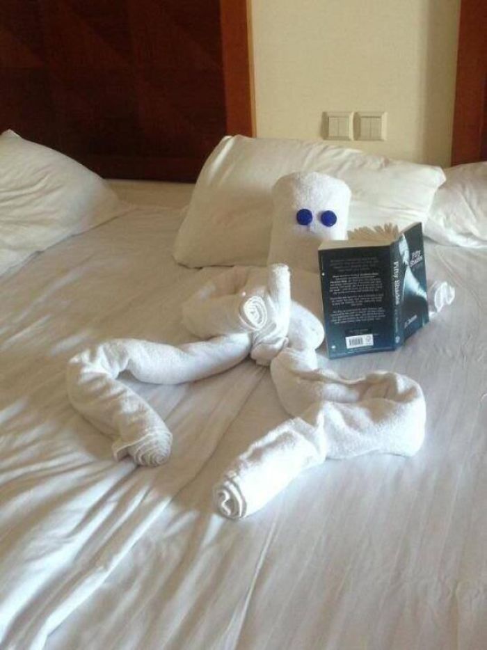 Hotel Staff Found Fifty Shades Of Grey Book On Guest's Side Table...