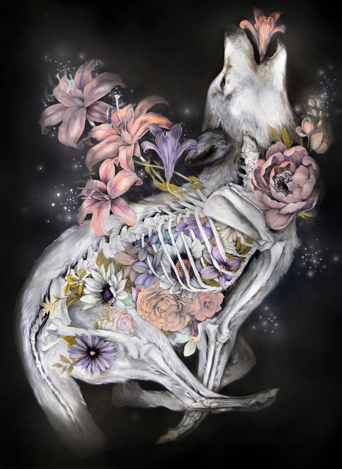 Artist Makes Flowers Bloom From Animal Bodies And The Result Is Beautiful