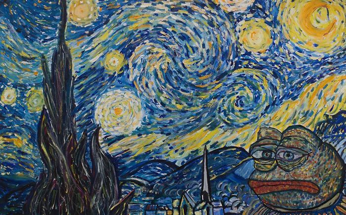 Pepe The Frog Starry Night