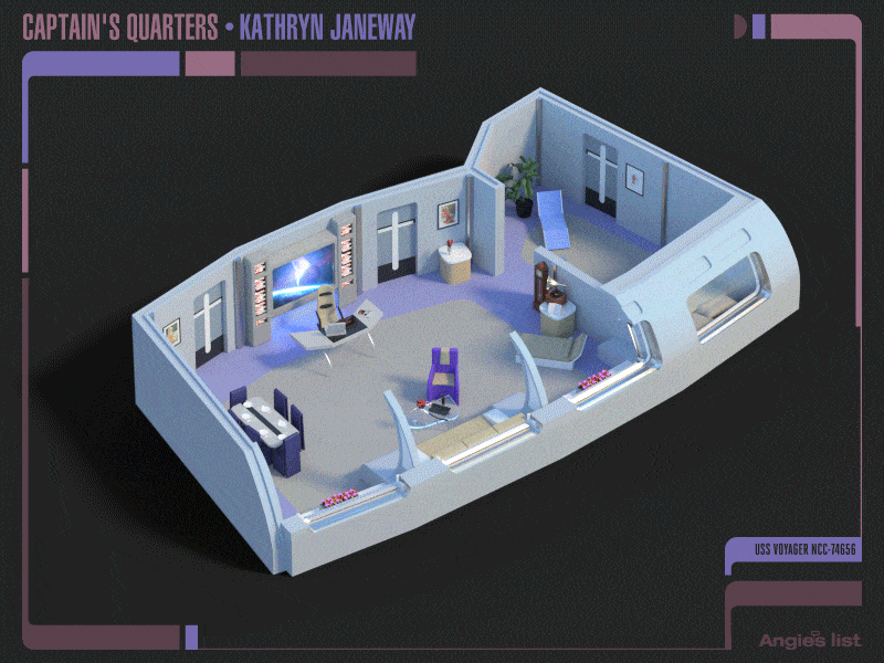 Check Out These Amazing Renders Of Star Trek Captains' Quarters