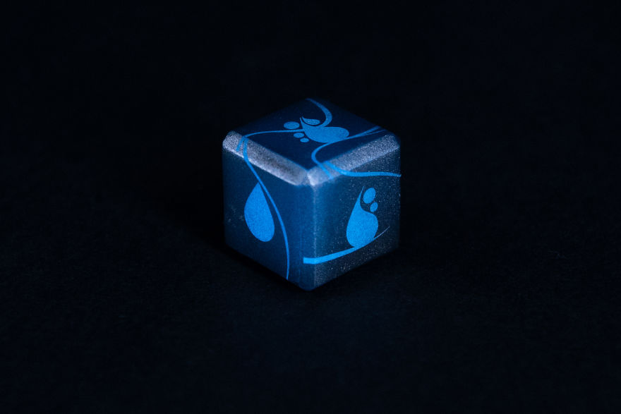 I Created This Glow-In-The-Dark, Five Elemental Dice Set - Fire, Water, Wind, Lightning, And Earth