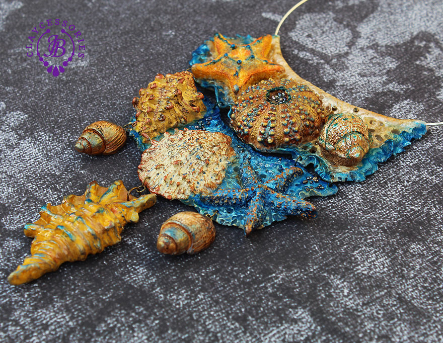 Colorful Seashells From Polymer Clay
