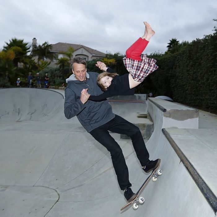 Tony Hawk's Daughter Overcoming Her Fear In Real Time