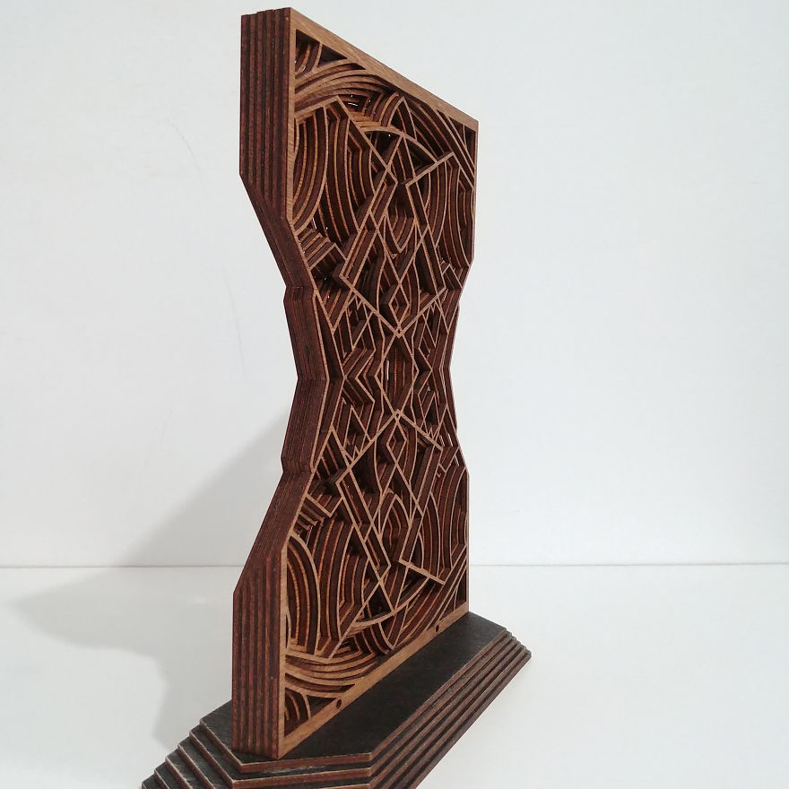 Therapeutic Laser Cut Art. I Spent Over 100s Of Hours Making These Sculptures. (14 Pics)