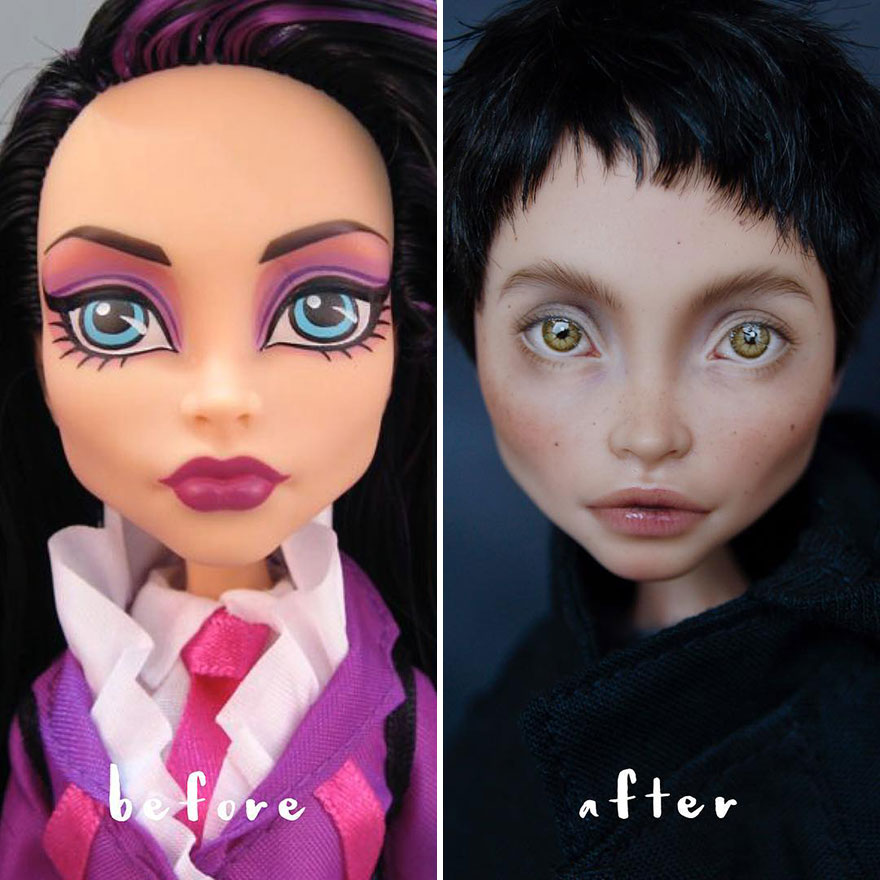 Ukrainian Artist Continues To Remove The Makeup Of Dolls And Re-Creates Them With An Incredibly Real Look