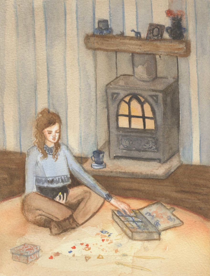 I Created A Series Of Relaxing Paintings.