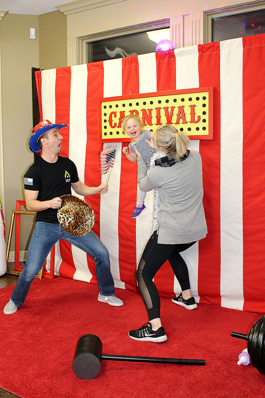 We Created A Circus Carnival Red Carpet Photo Booth Setup For A New Years Eve Party. Fun!