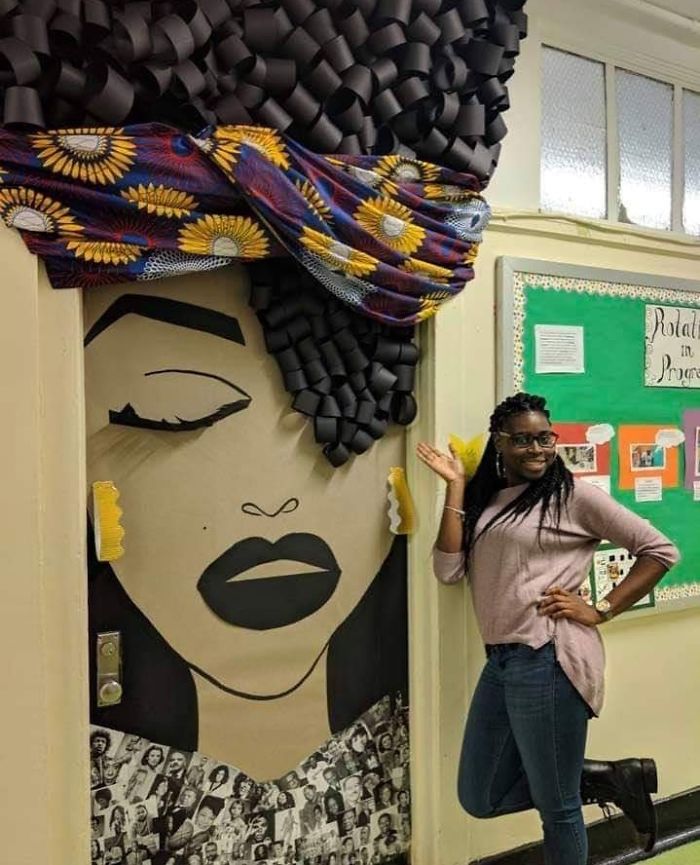 25 Awesome Teachers That Decorated Their Classroom Doors For Black History Month Bored Panda - Home Alone Door Decorating Ideas
