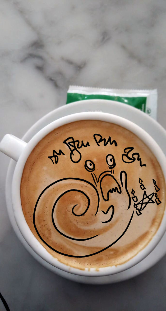 Artist Makes Divinations Out Of Failed Latte Art Artist Makes Divinations Out Of Failed Latte Art