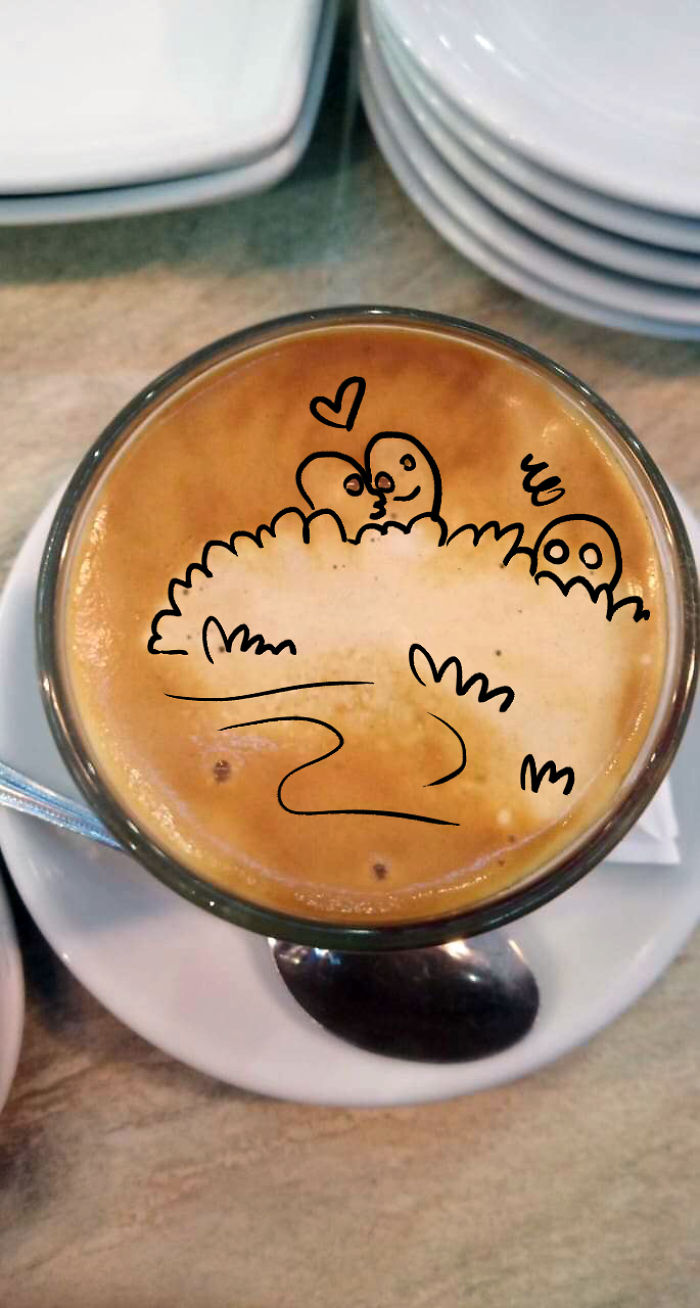Artist Makes Divinations Out Of Failed Latte Art Artist Makes Divinations Out Of Failed Latte Art