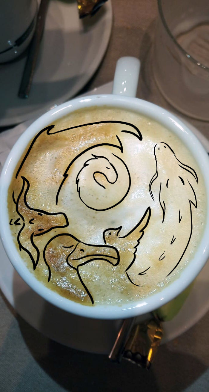 Artist Makes Divinations Out Of Failed Latte Art Artist Makes Divinations Out Of Failed Latte Art