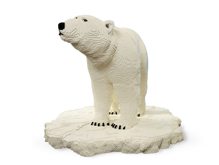LEGO Polar Bear Which Is On Display At The Philadelphia Zoo