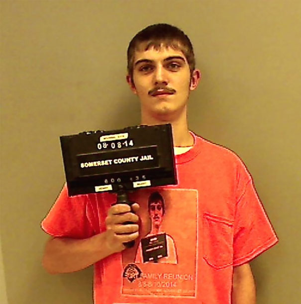This Guy Was Arrested For Driving Without A License. He Was Also Wearing A T-Shirt With His Last Mugshot On It