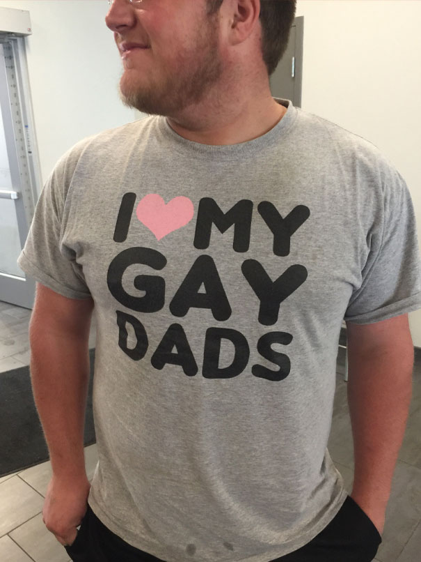I Complimented This Guy For His Shirt. He Thanked Me And Told Me He Got It Because It Makes His Dad Mad