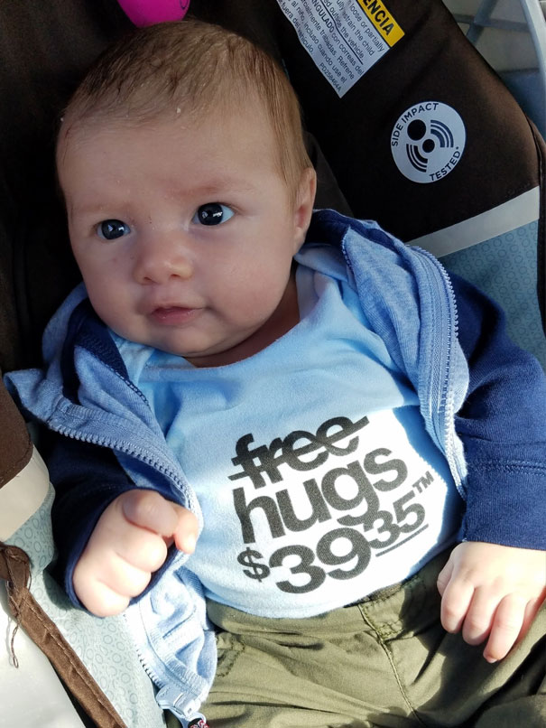 Hey Reddit I'm The Dad Who Was Charged $39.35 To Hold My Son At The Hospital. Here's My Kid In His New Favorite Shirt