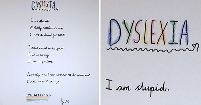 10-Year-Old Stuns Teacher With A Poem About Dyslexia That Can Be Read Forwards And Backwards