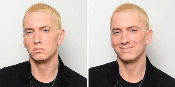 Guy Makes Eminem ‘Smile’ By Photoshopping His Pics And They Look Better Now (14 Pics)