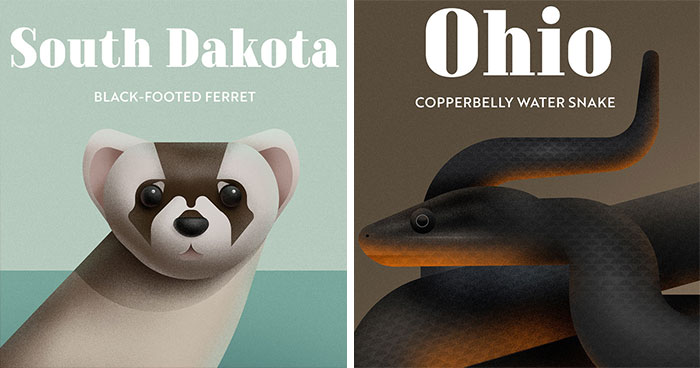 These Nature Posters Show The Most Endangered Species In Each US State