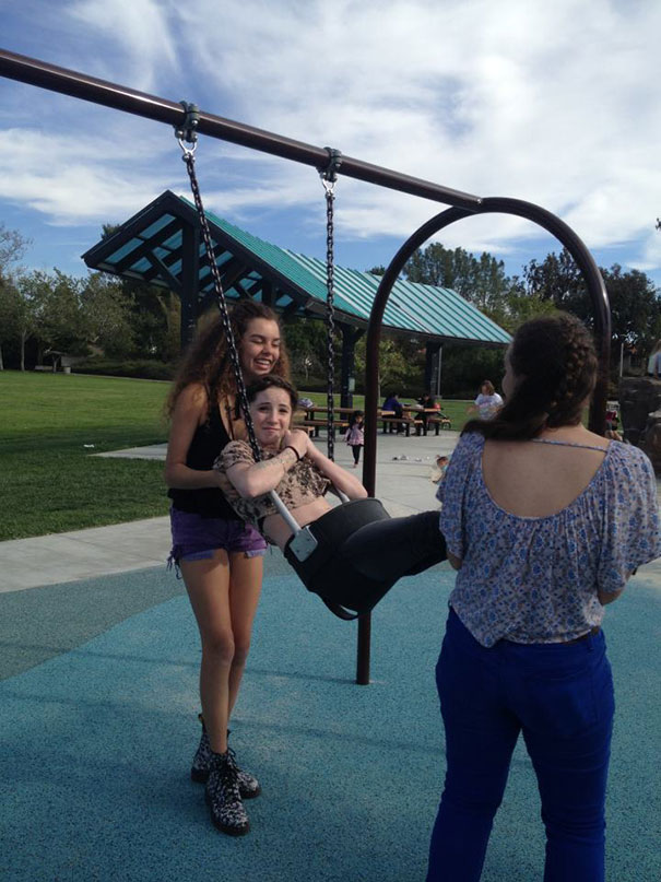 Lexi Got Stuck In A Baby Swing