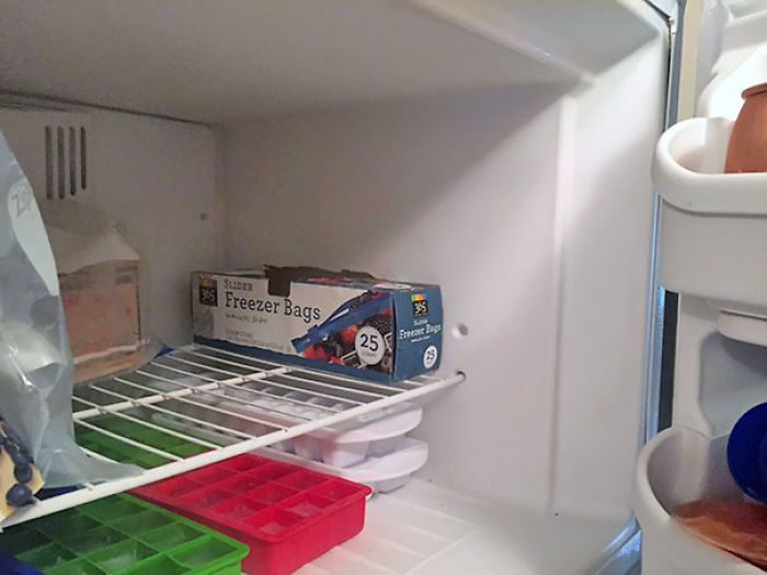 No sé si mi esposa entiende para qué son las bolsas de congelador...