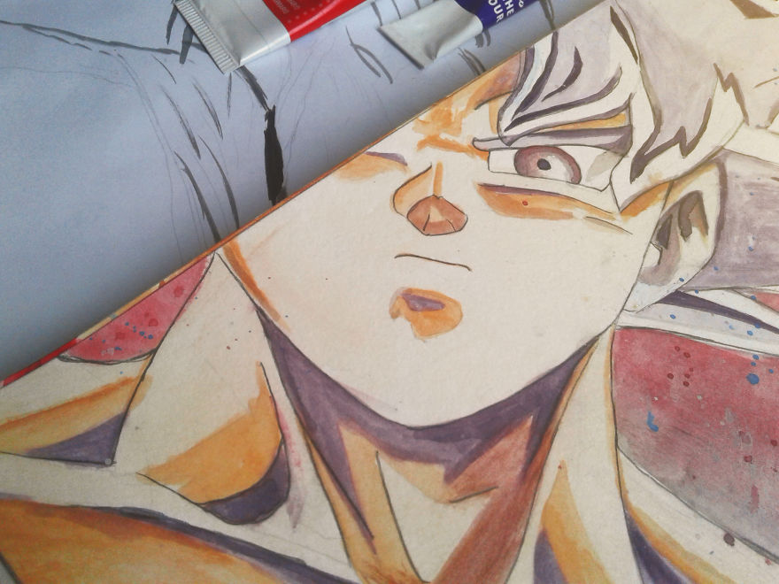 Goku Drawing That Took Only 2 Hours